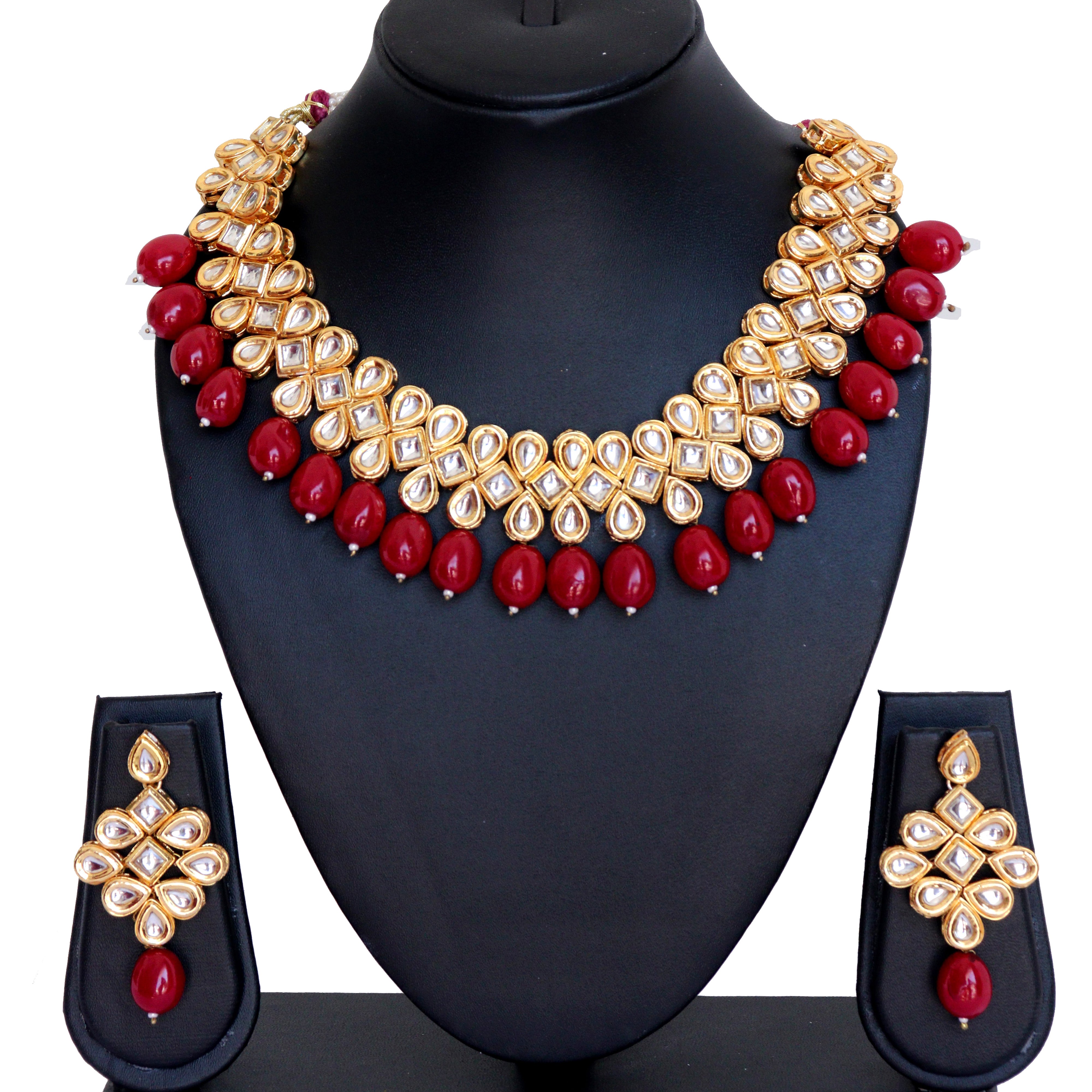 Kundan Necklace Set two Layer