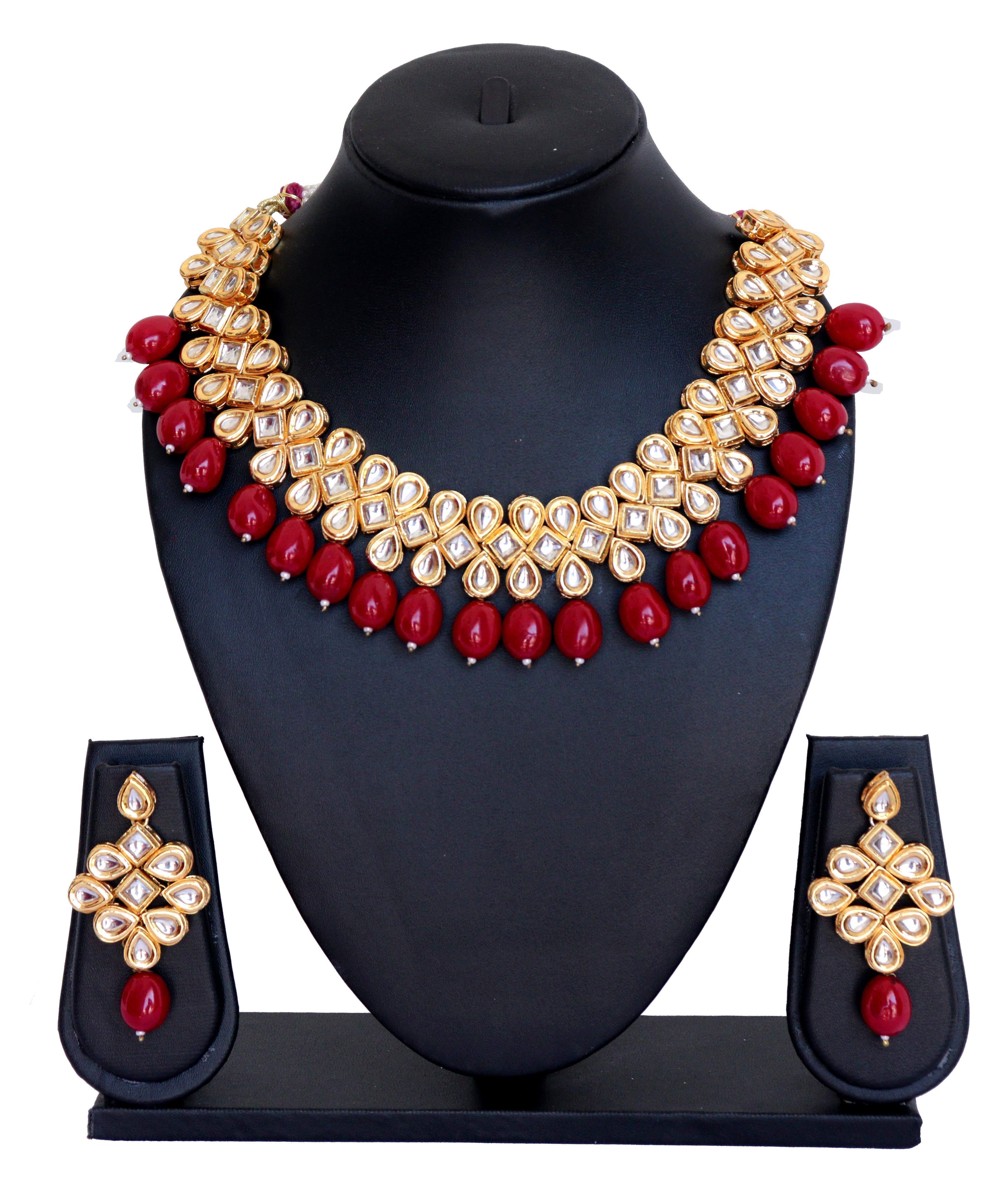 Kundan Necklace Set two Layer