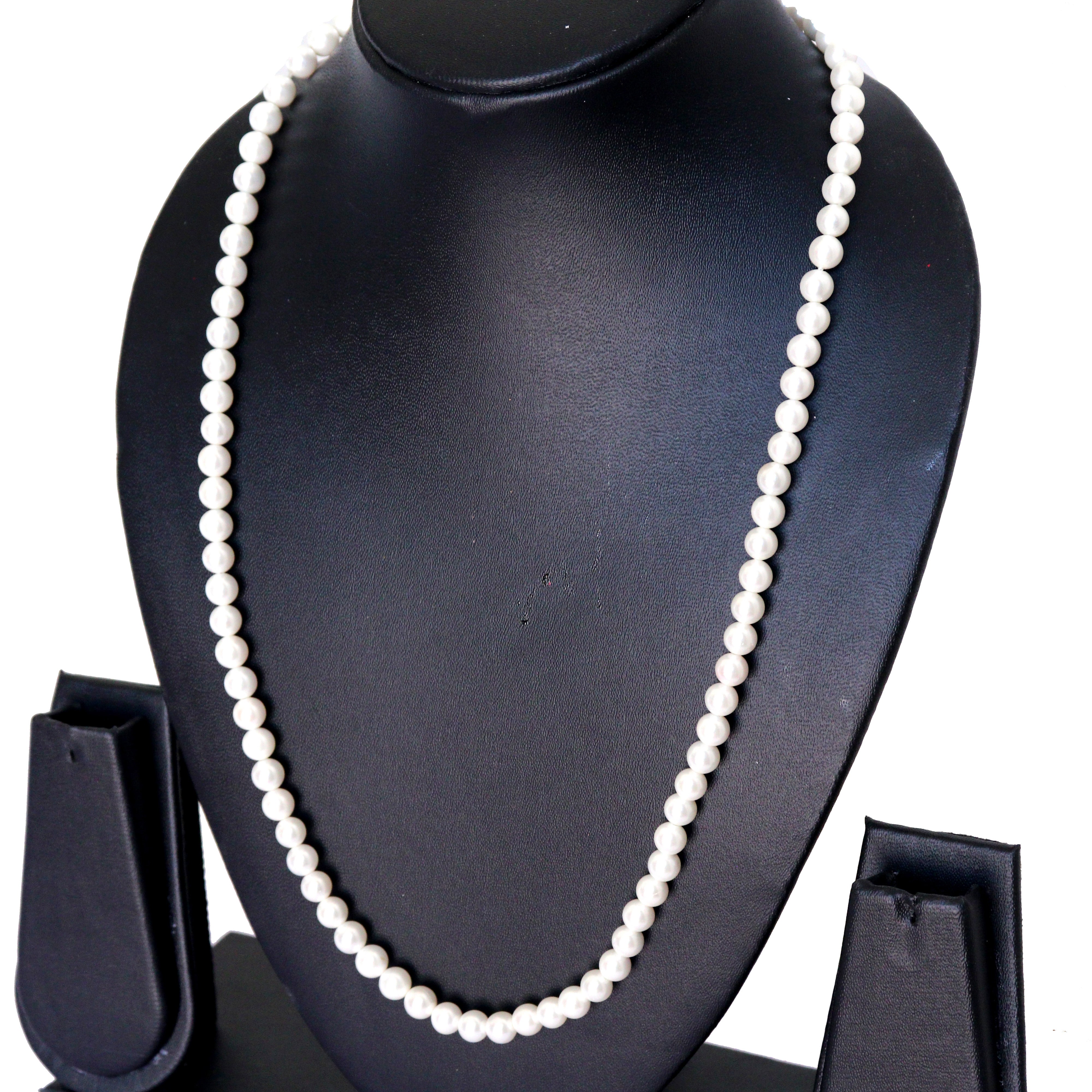 White Pearls Stone Chain