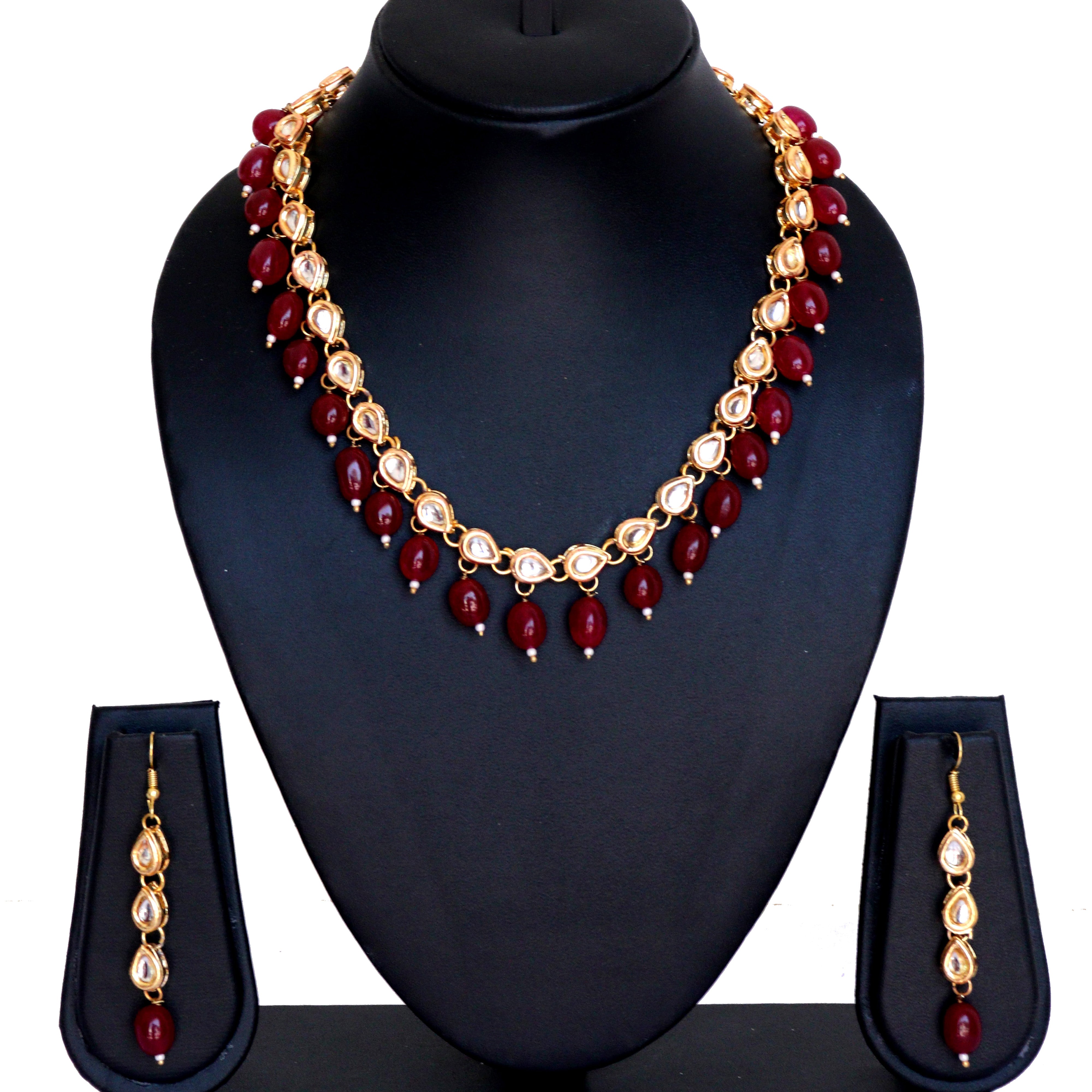 Studded Kundan Choker Necklace Set