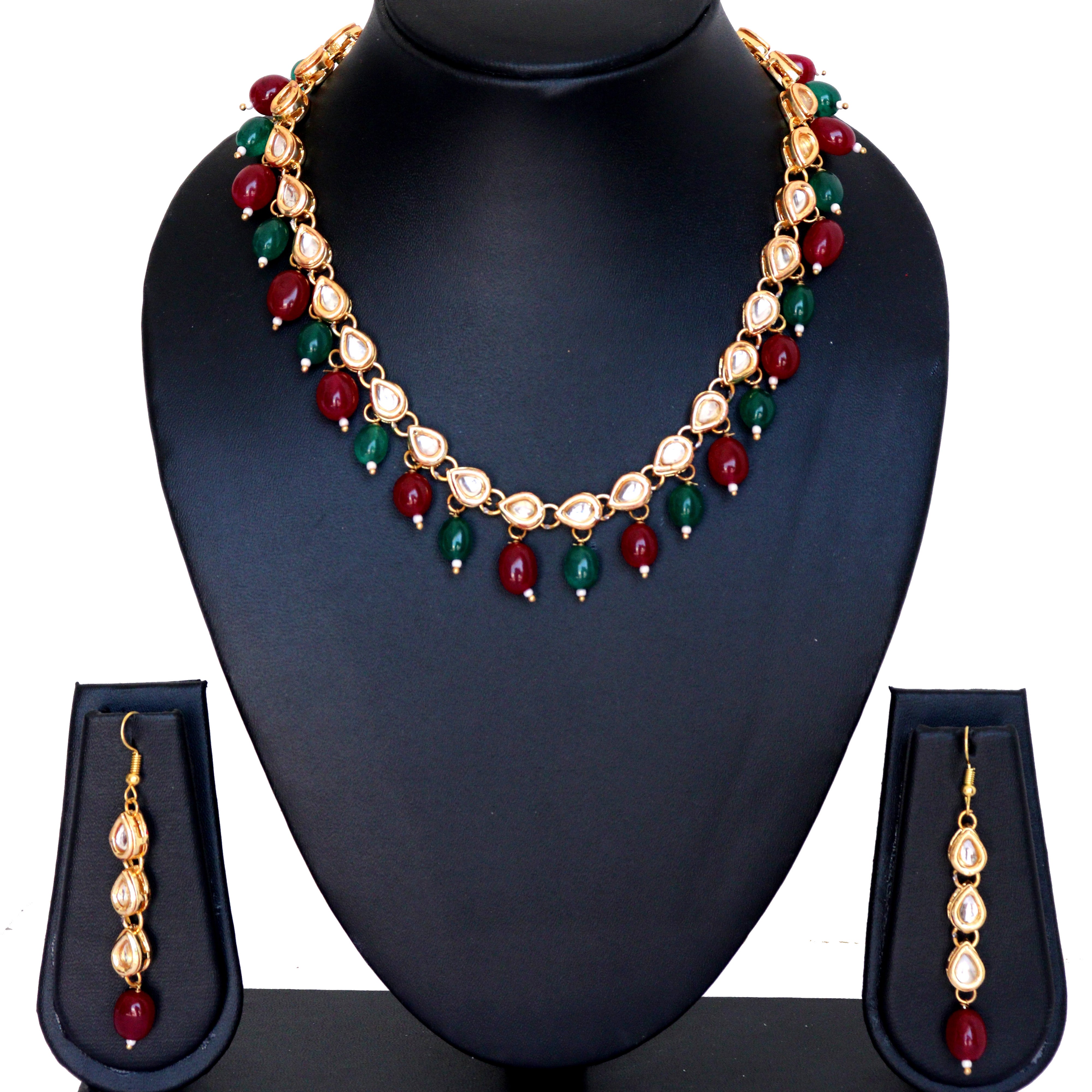 Studded Kundan Necklace Set