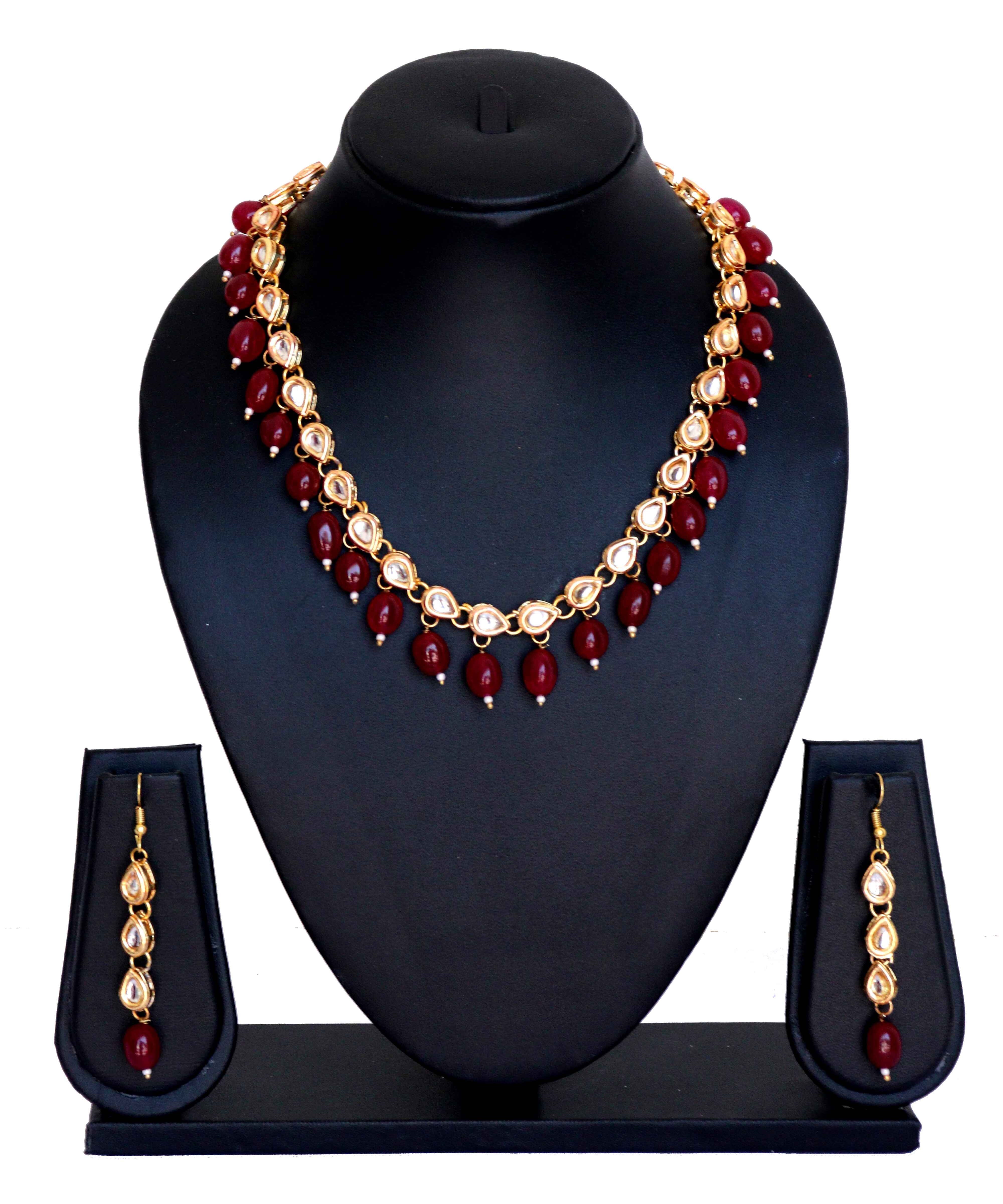 Studded Kundan Choker Necklace Set