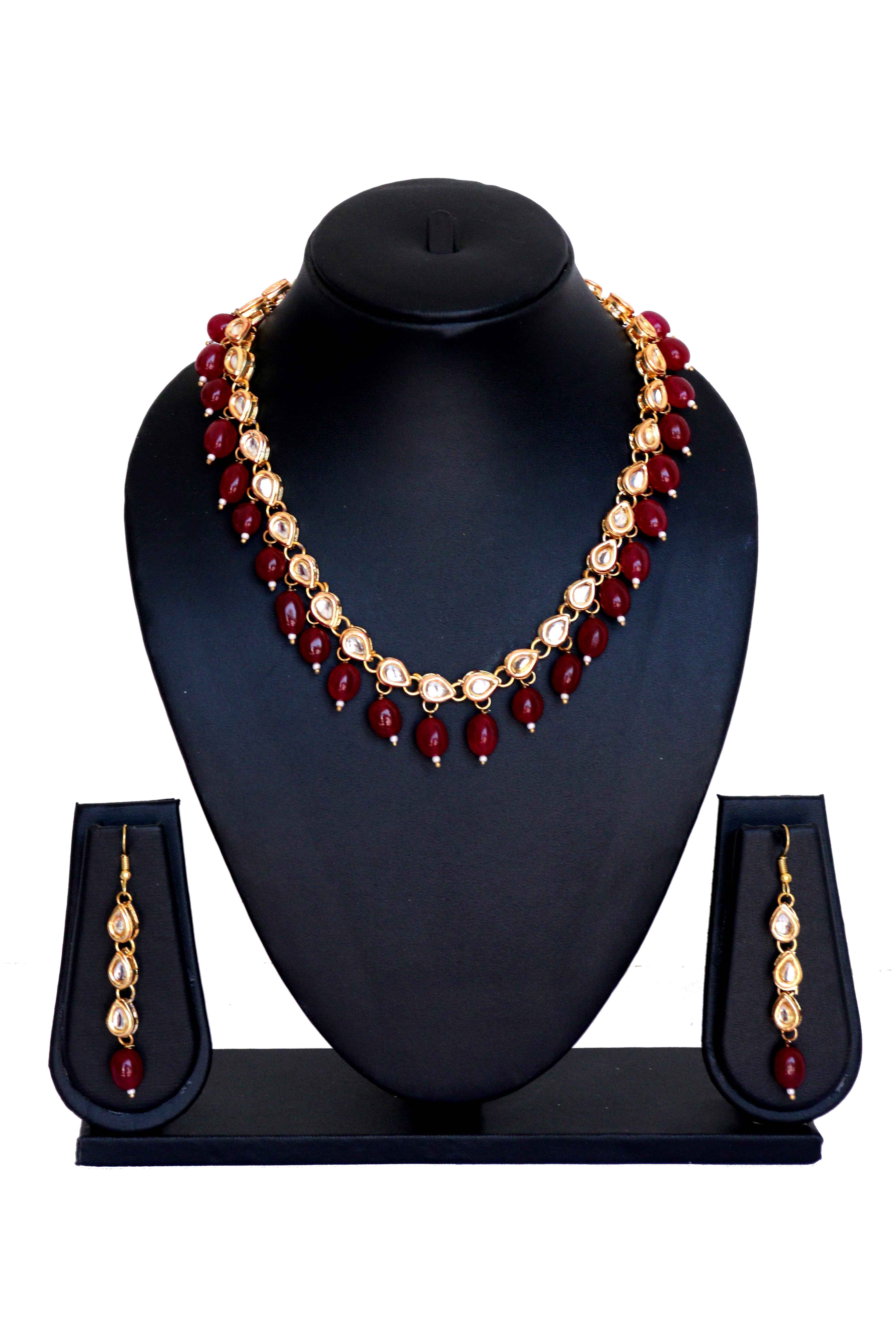 Studded Kundan Choker Necklace Set