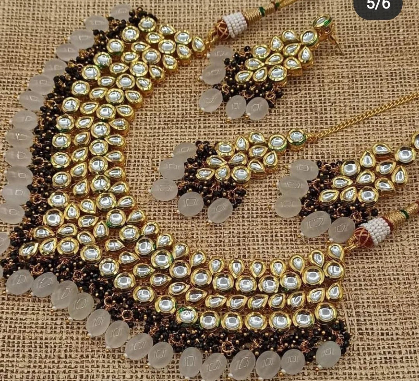 Single layer sale kundan necklace