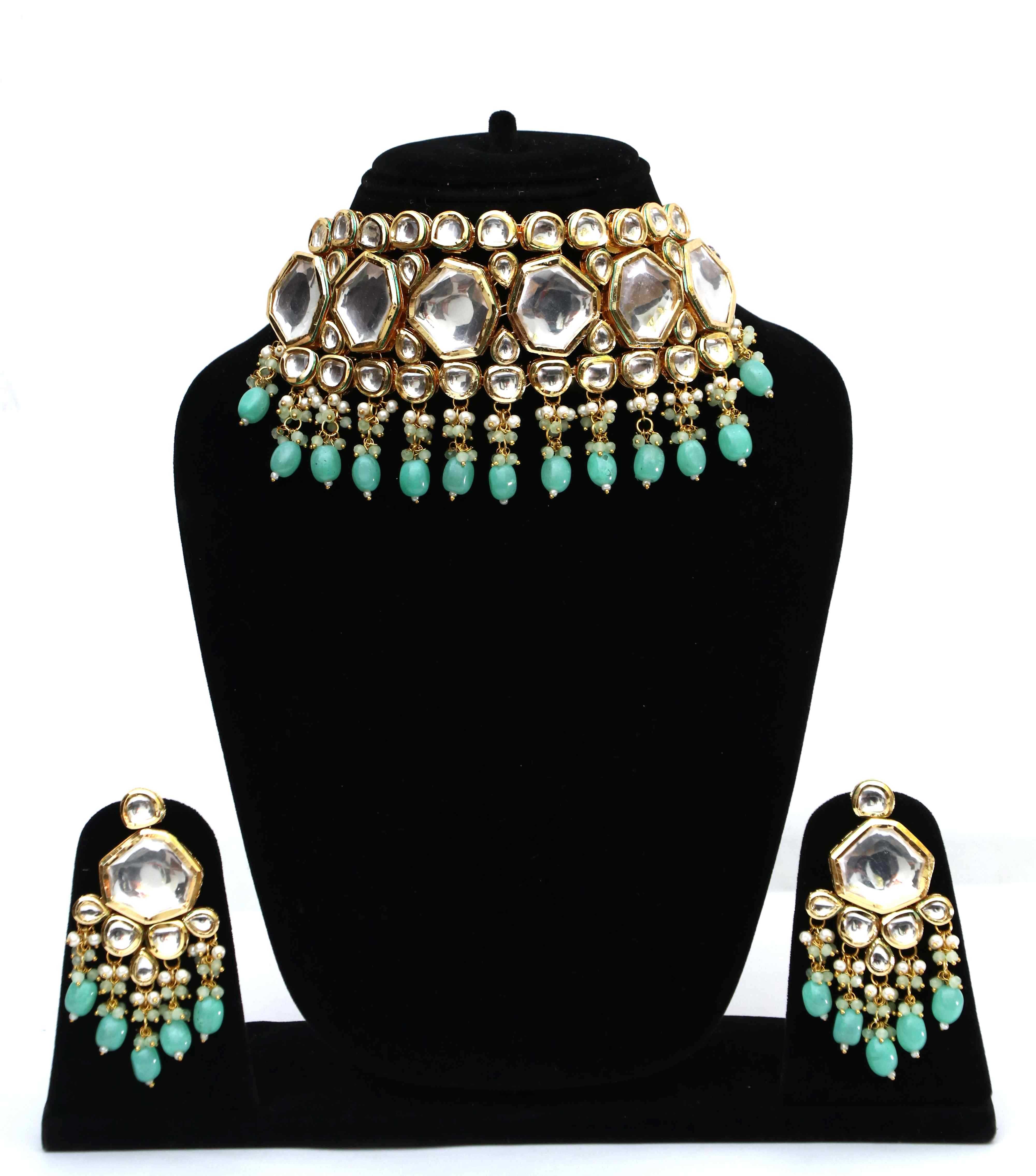 Polki Kundan Studded Jewellery Set