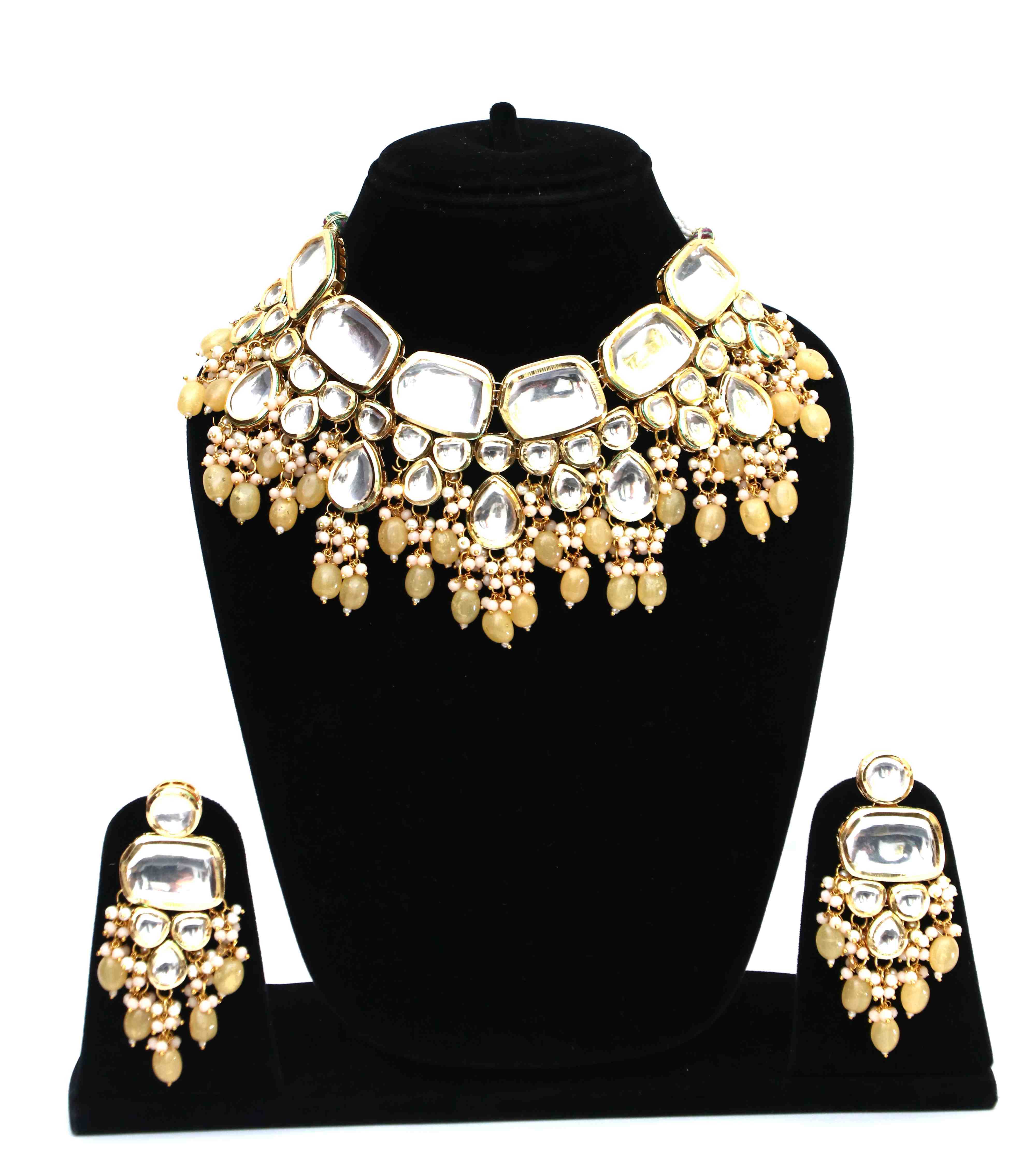 Polki Kundan Studded Jewellery Set