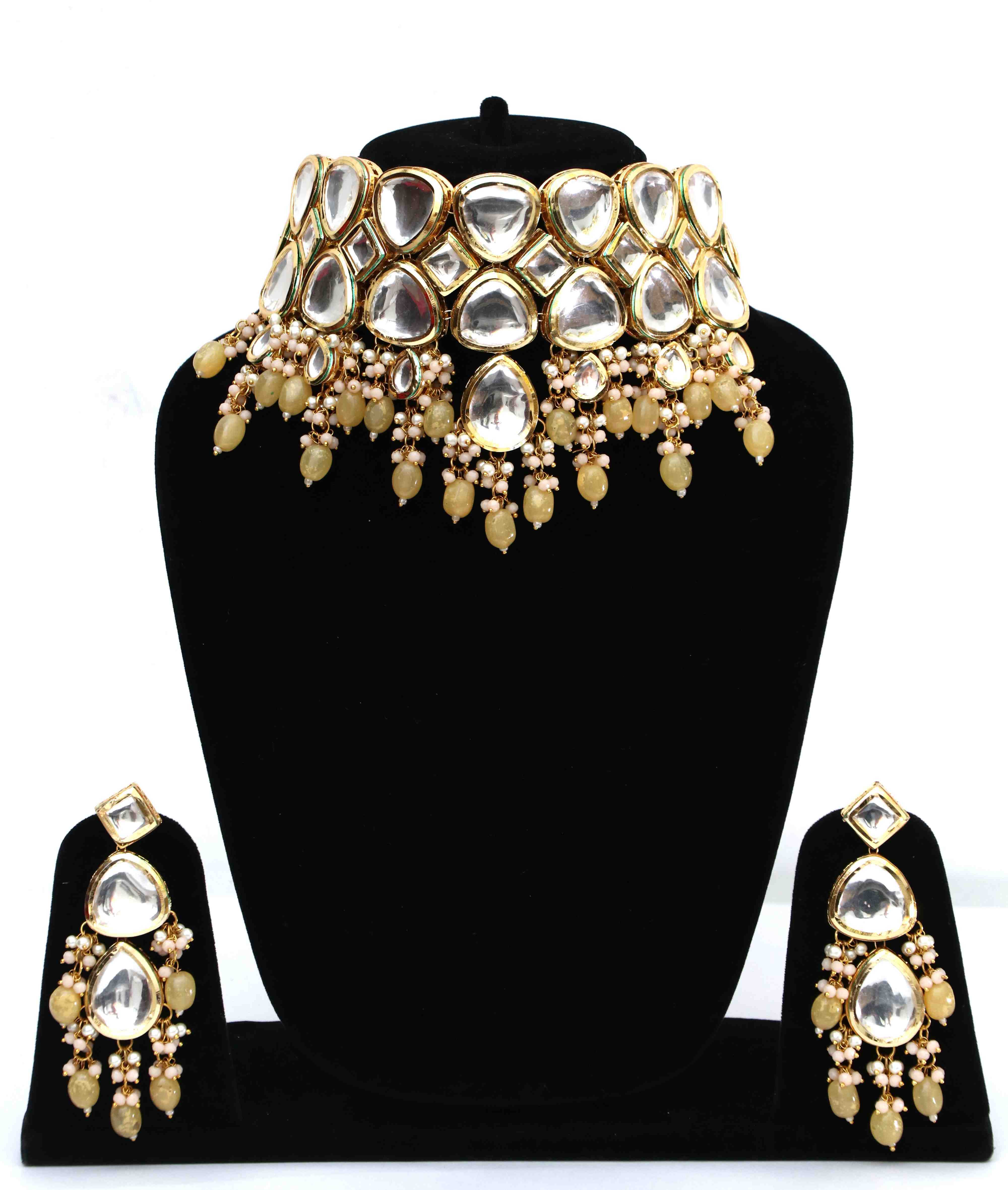 Polki Kundan Studded Jewellery Set