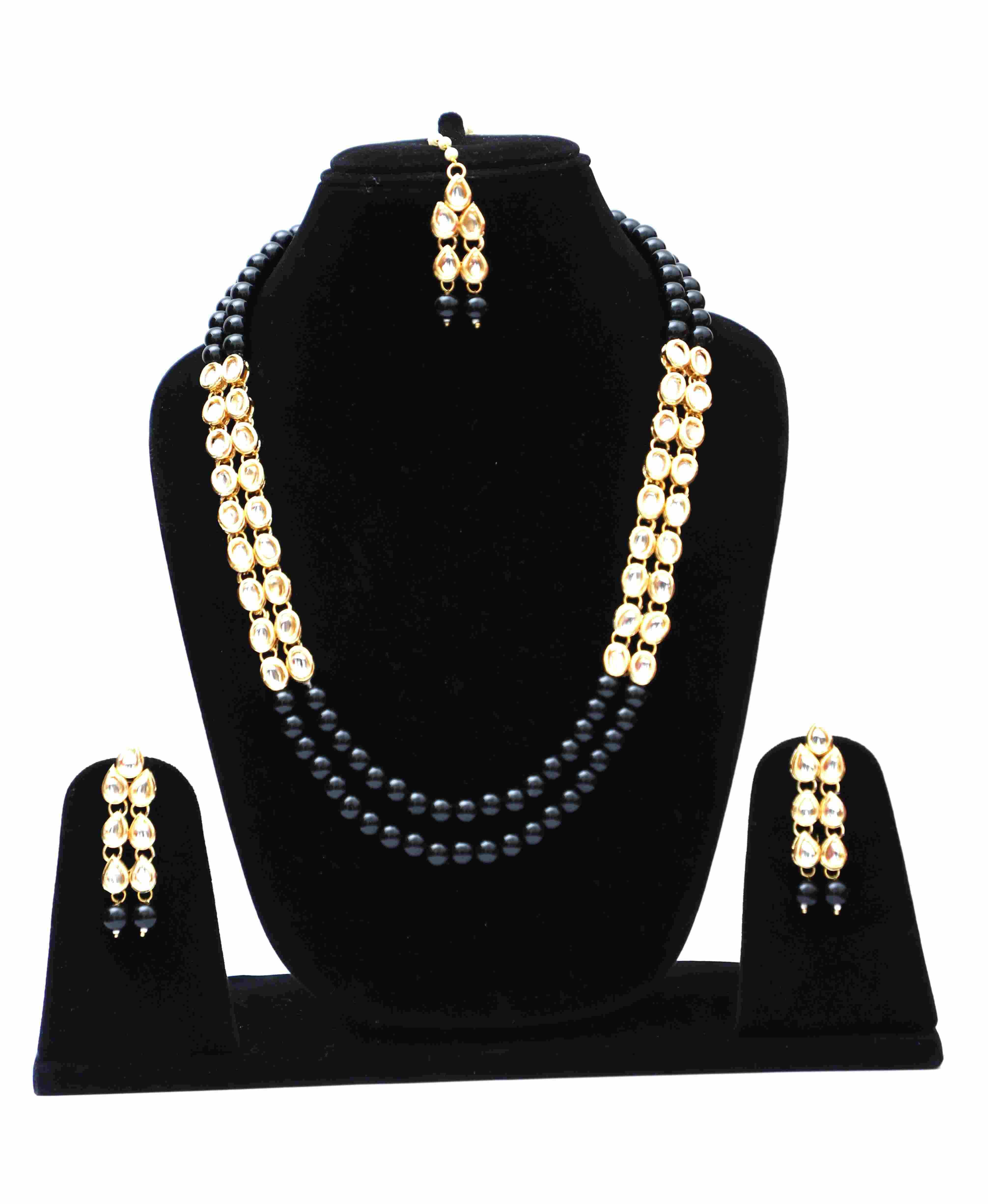 Kundan Long Necklace Set