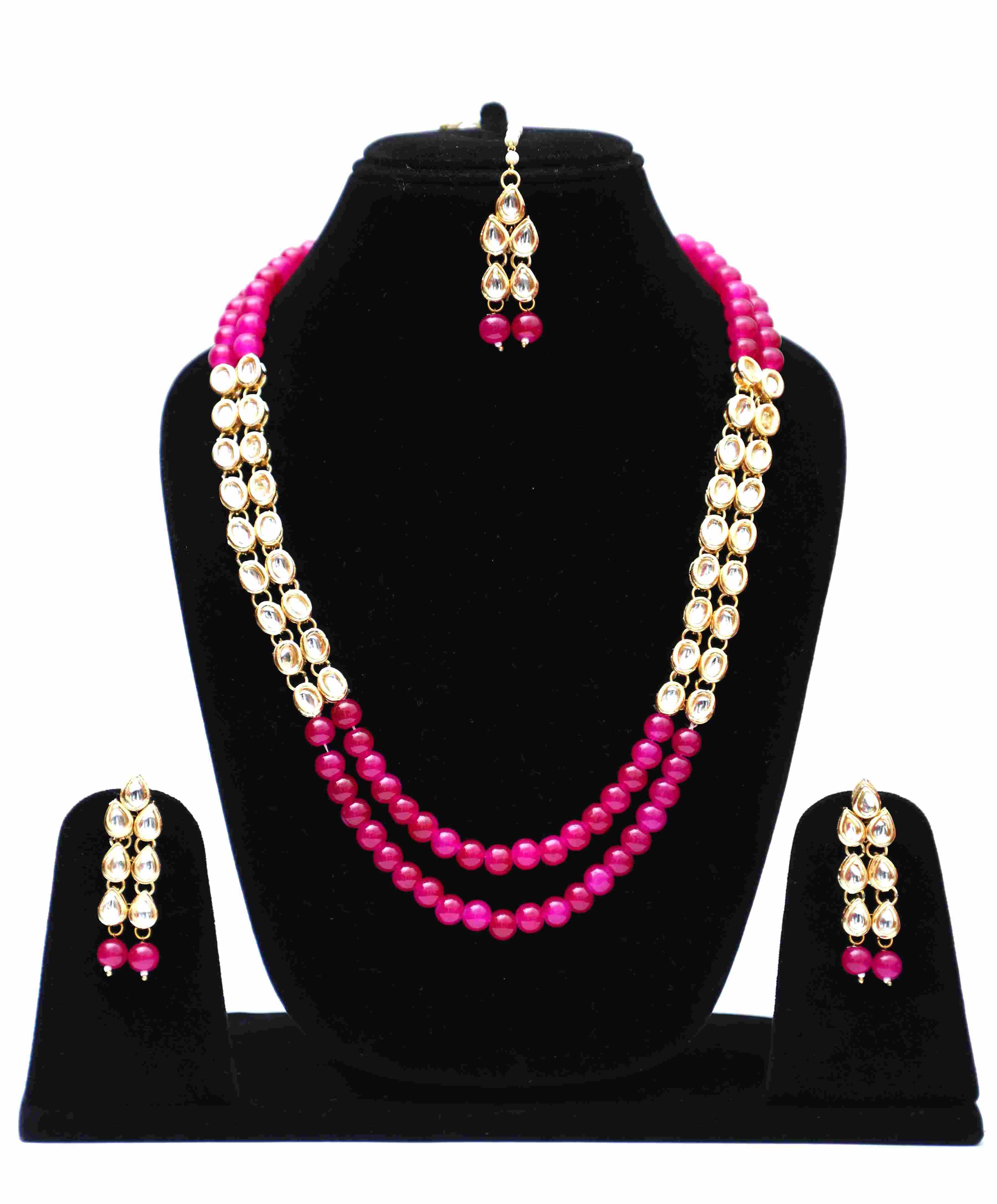 Kundan Long Necklace Set