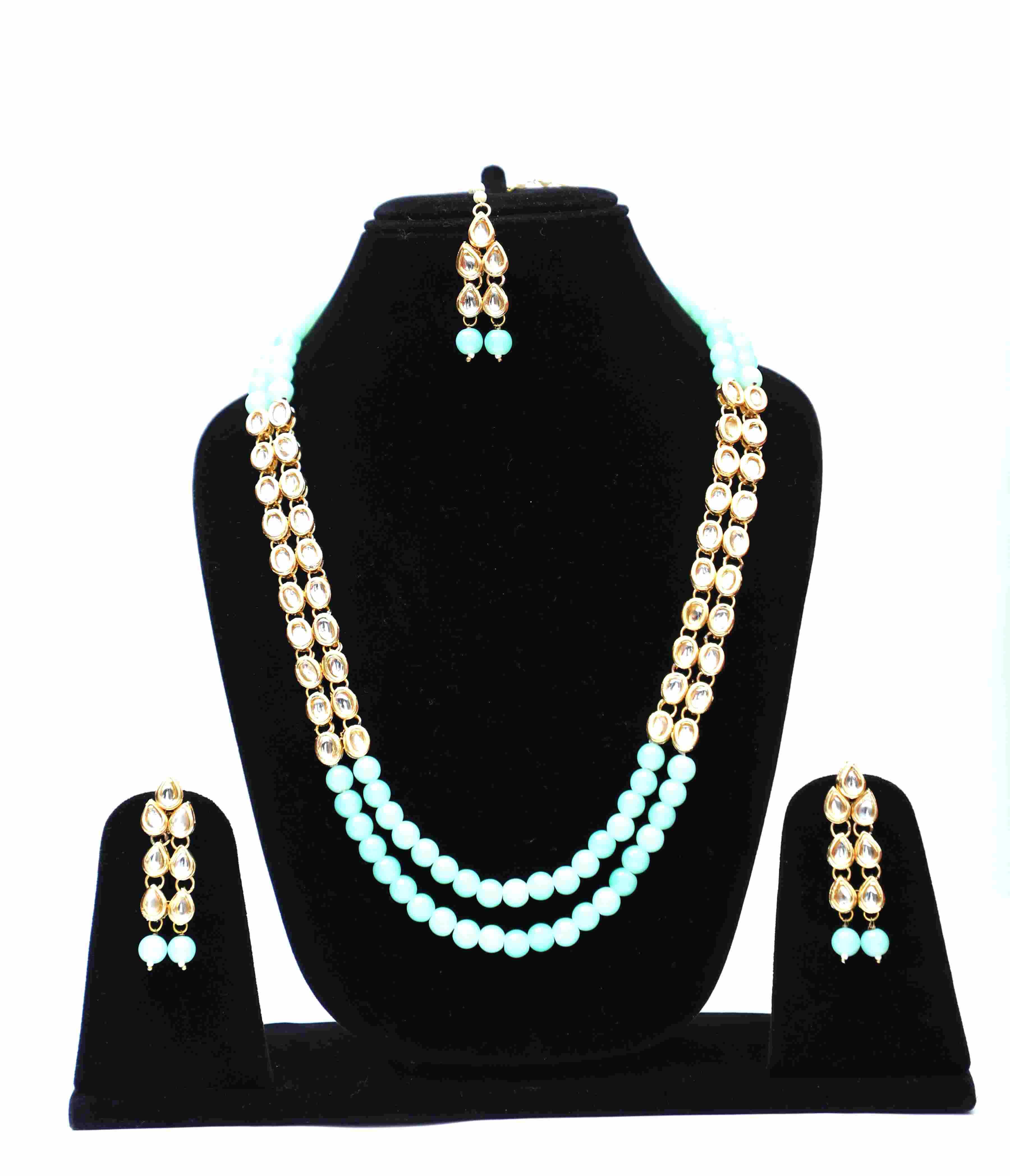 Kundan Long Necklace Set