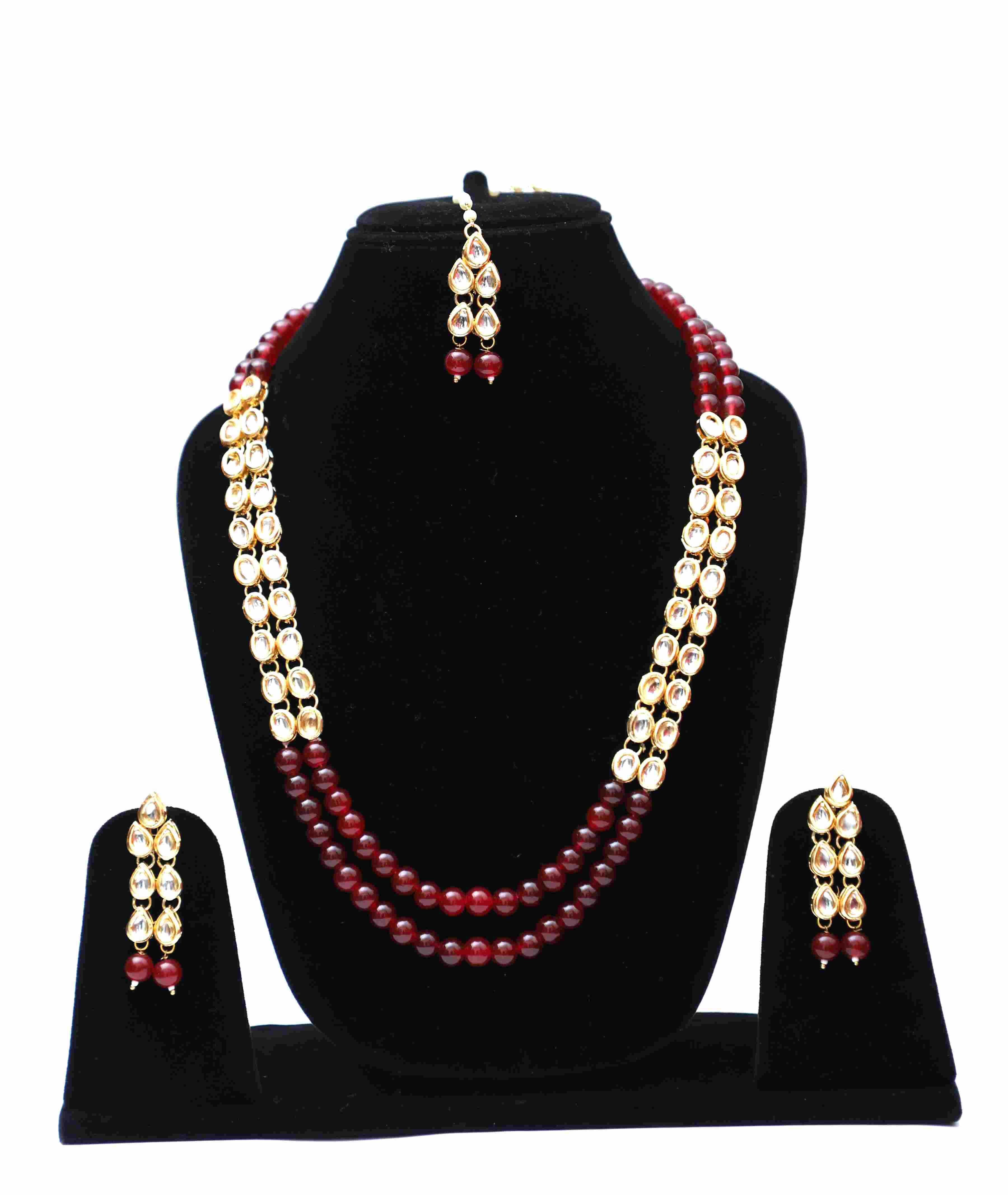 Kundan Long Necklace Set