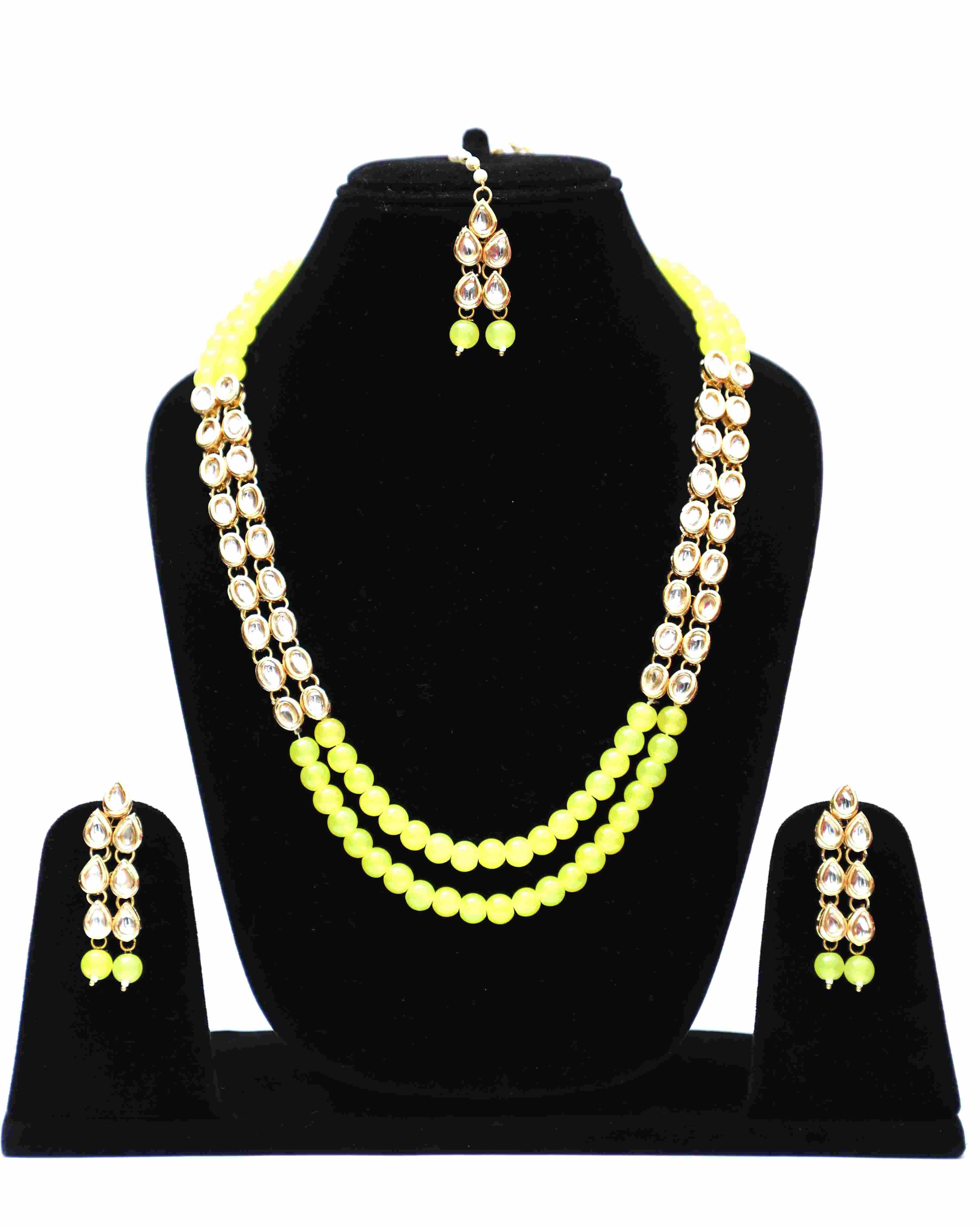 Kundan Long Necklace Set